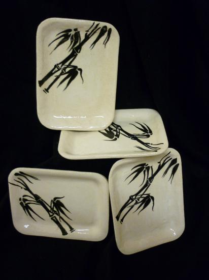 Série d'assiettes bambou